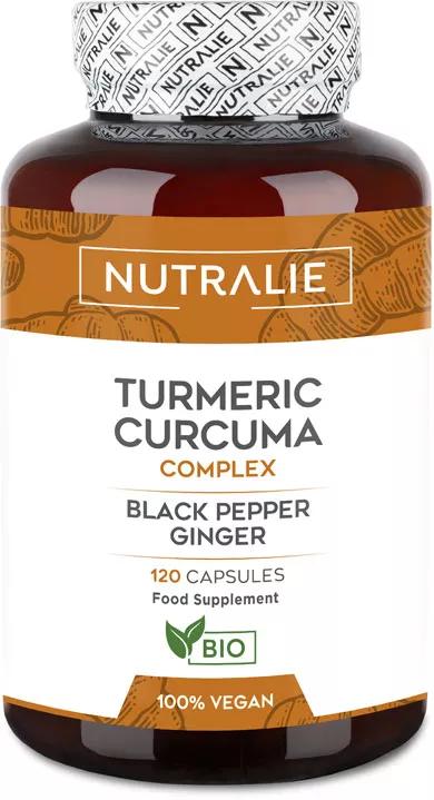 Nutralie Cúrcuma Complex Jengibre y Pimienta Negra Orgánica 120 Cápsulas