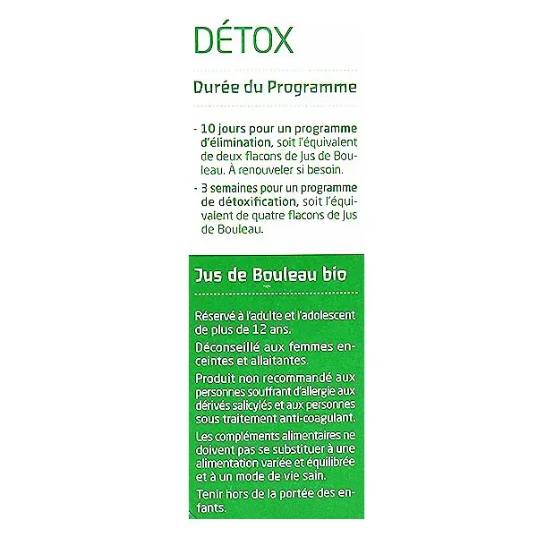 Weleda Détox et Vitalité Jus de Bouleau Bio 250ml