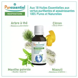 Puressentiel Diffusion Mélange Huiles Essentielles Diffuse Resp'OK® 30ml