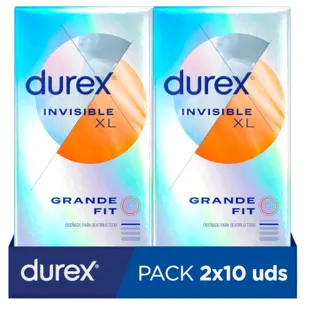 Durex Preservativos Invisible XL 2x10 uds