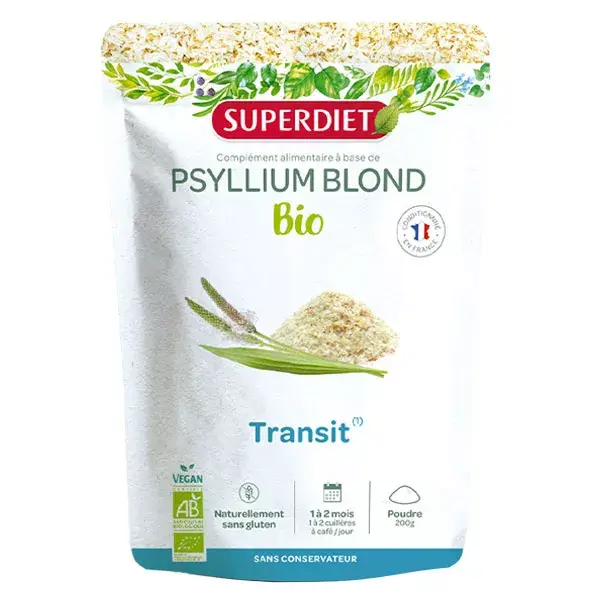 Superdiet Superfood Téguments de Psyllium Blond Bio 200g