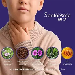 Santarome Bio Respi'Rub Sirop Enfant Bio Propolis Goût Fraise 100 ml