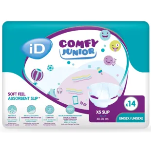 iD Comfy Junior Slip élastique unisexe T-XS (40-70 cm) 14 unités