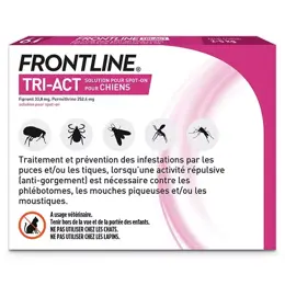 Frontline Tri-Act Chiens XS 2-5 kg 6 Pipettes