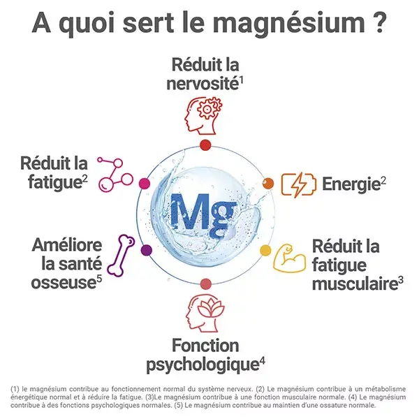 MAG 2 24H Magnésium Vitamine B6 Fatigue Nervosité 45+15 comprimés