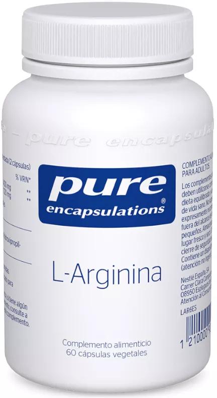 Pure Encapsulations L-Arginine 60 Plantaardige capsules