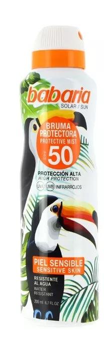 Babaria Spray Bruma Protetora Tropical SPF 50+ 200ml Pele sensível