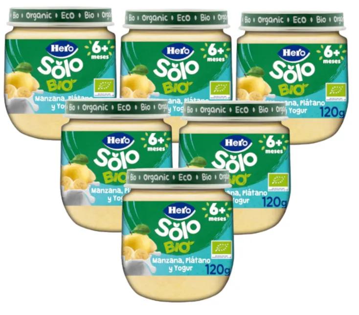 Hero Solo Yaourt, Pomme et Banane en pot +6 mois 6x120 gr