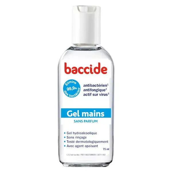 Baccide Gel de Manos Hidroalcóholico Sin Perfume 75ml
