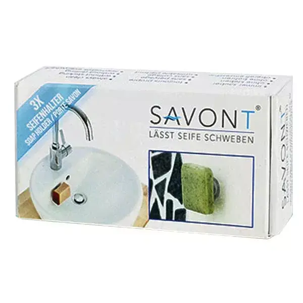 SavonT Porta-Sapone Magnetico Blu Edition Lotto di 3