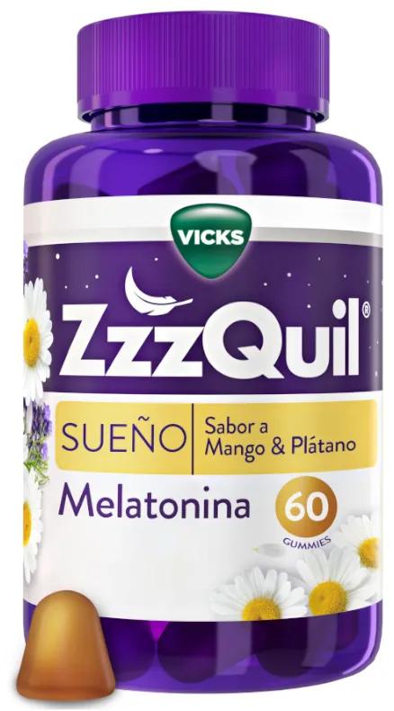 ZzzQuil Sleep Melatonin Mango &amp; Banane 60 Gummies