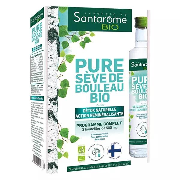 Santarome Bio - Pure Sève de Bouleau - Détoxifie, Reminéralise - Lot de 3x500ml