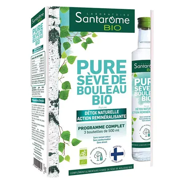 Santarome Organic Birch Sap Supplement 3 x 500ml 