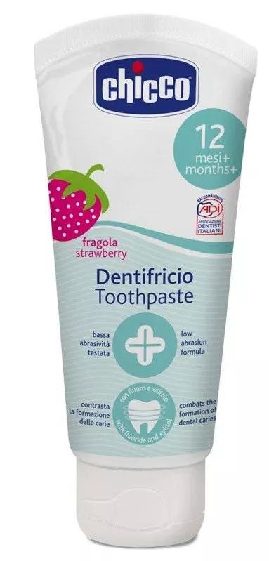 Chicco dentífrico Morango 12 M+