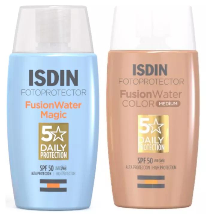 Isdin Fusion Water Magic SPF50 + Fusion Water Color Medium