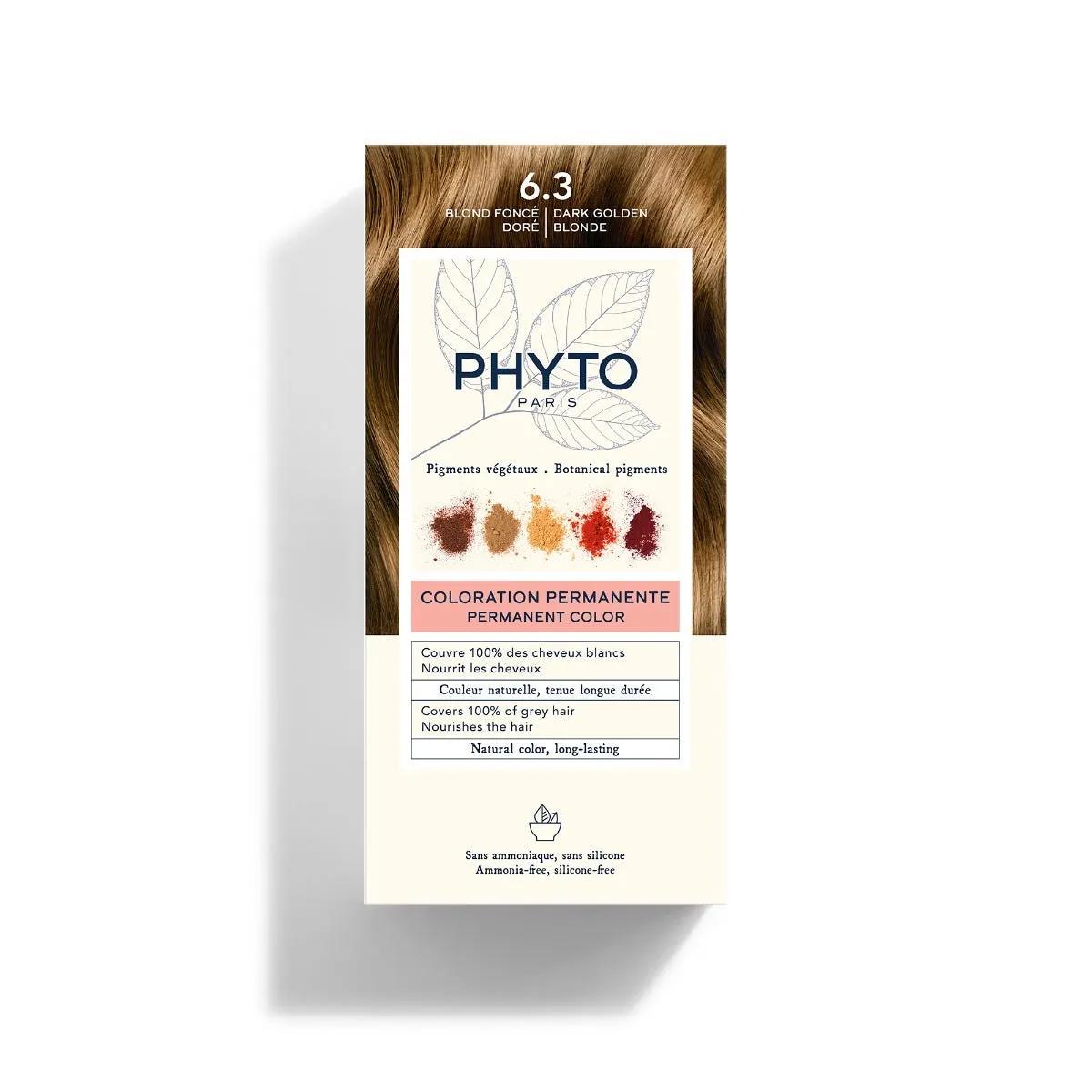 Phyto Phytocolor Kit 6.3 Biondo Scuro Dorato Colorazione Permanente Per Capelli