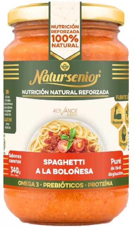 Natursenior Puree Spaghetti Bolognese Ω3+Prebiotics+Protein 340 gr