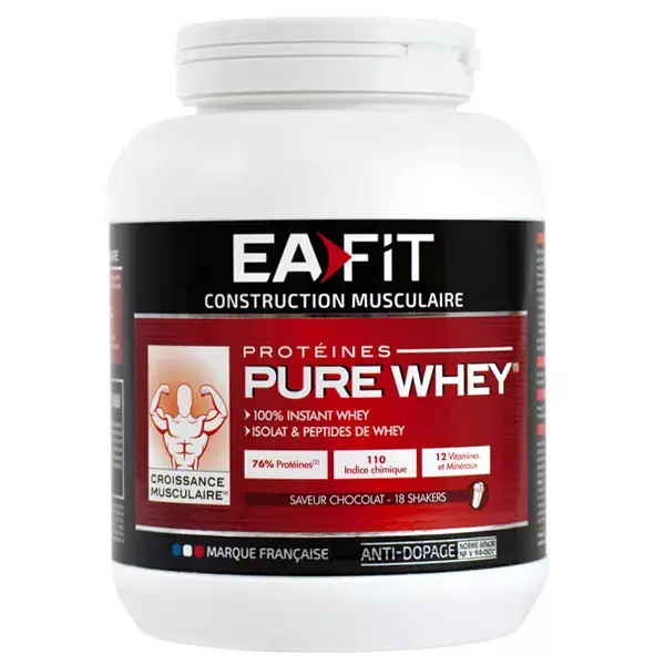 Offerto di EAFIT Pure Whey costruzione muscolare gusto cioccolato 750 g + 20 g