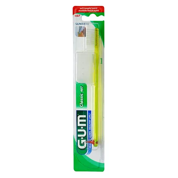 GUM toothbrush teeth Classic Soft 4 rows small head ref 407