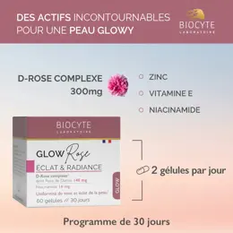 Biocyte GlowRose Eclat & Radiance 60 gélules