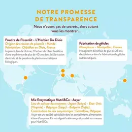 Nutri&Co Enzymes Digestives Digestion Difficile et Intolérance 60 gélules