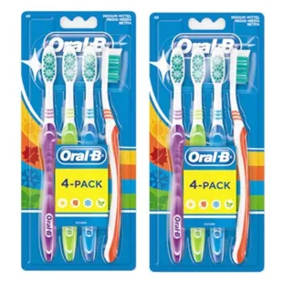 Oral-B Medium Toothbrush 123 Shiny Clean Pack of 8