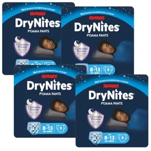 Huggies DryNites Pañales de Noche Niño Talla 8-13 (30-48 Kg) 4x9 Uds
