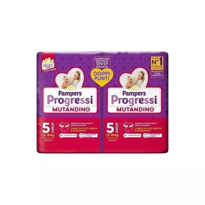 Pampers Progressi Mutandino Junior Pannolino 34 Pezzi 12-18 Kg