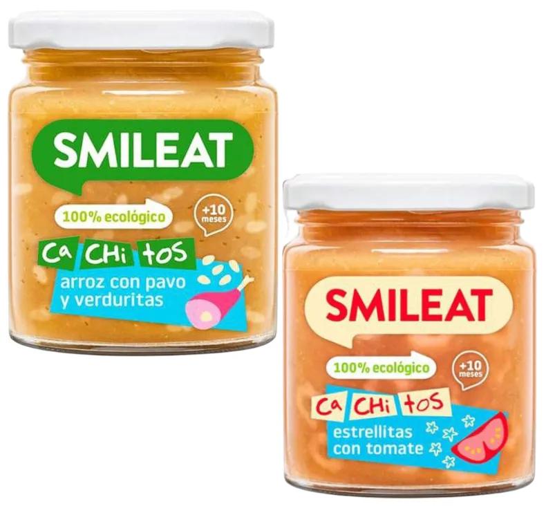 Smileat Jar CA-CHI-TOS + 10m Riz à la Dinde et aux Légumes 230 gr + Pâtes à la Tomate 230 gr