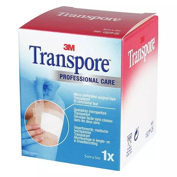 3M Transpore Esparadrapo Microporoso Plástico 50mm x 5m