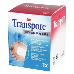 3M Transpore Benda Microporosa Plastica 50mm x 5m