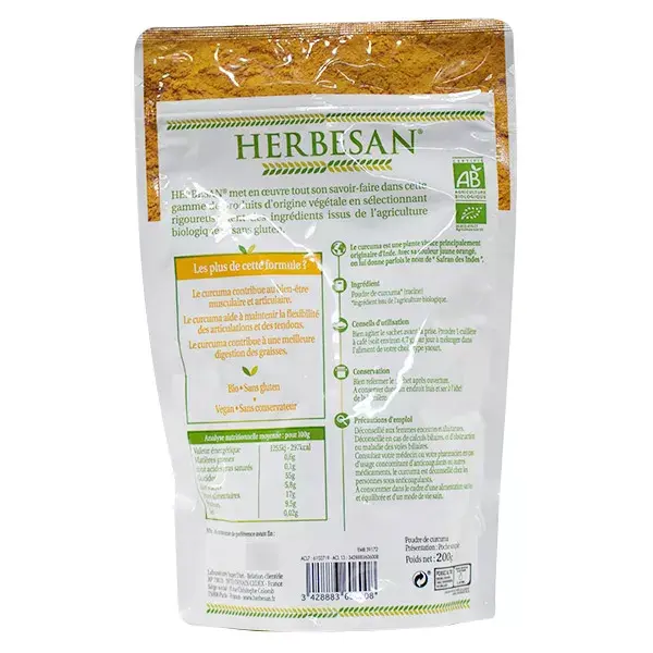 Herbesan Superfood Curcuma Bio 200g