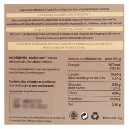 Micronutris Microdélices Insectes Natures (Tenebrio molitor) boîte de 5g
