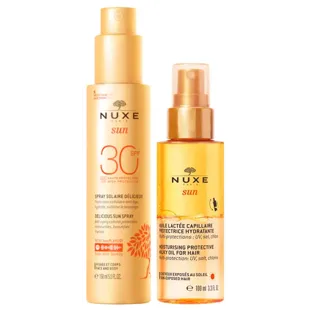 Nuxe Sun Spray Delicioso Rosto e Corpo FPS 30 150 ml + Óleo-Leite Protetor Capilar 100 ml