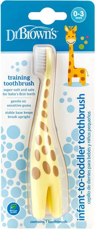 DrBrown´s Escova de Dentes para Bebés e Crianças 0-3m Amarelo 1 un