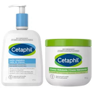 Cetaphil Feuchtigkeitscreme 453 g + Reinigungslotion 473 ml