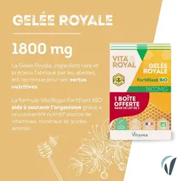 Vitavea Vita'Royal Gelée Royale Fortifiant Bio Lot de 3 x 10 ampoules