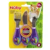 Nuby Couverts 3 Pièces Acier Inoxydable Violet Toucan +12m