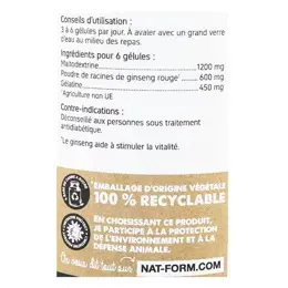 Nat & Form Original Ginseng Rouge 200 gélules