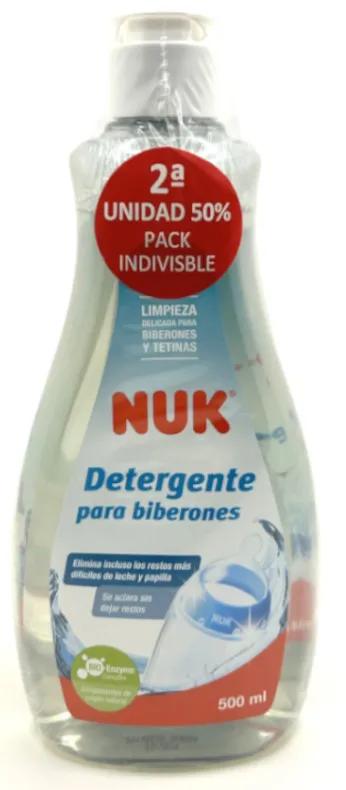 Détergent nettoyant pour biberons Nuk 2x500 ml 2 à 50 %