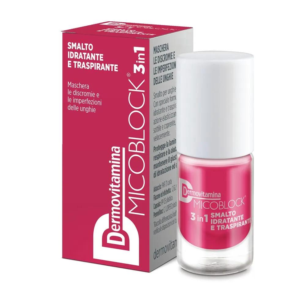 Dermovitamina Micoblock 3in1 Smalto Idratante Traspirante Rosa Geranio 5 ml