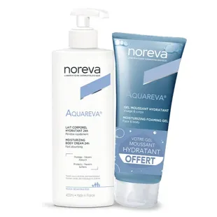 Noreva Aquareva Corps Gift Set Lozione Corpo Idratante 400 ml + Gel Schiumogeno Idratante 200 ml