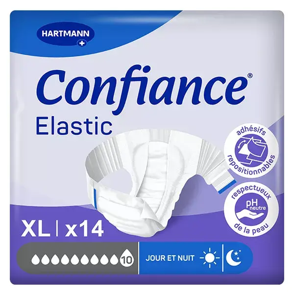 Hartmann Confiance Elastic 10 Drops Size XL 14 full diapers