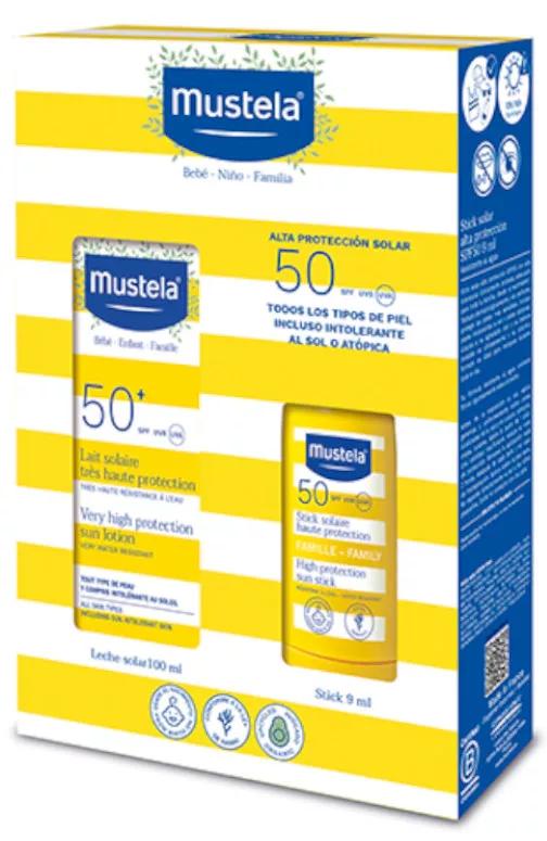 Mustela Pack Solaire SPF50 Lait 100 ml & Stick 9 ml