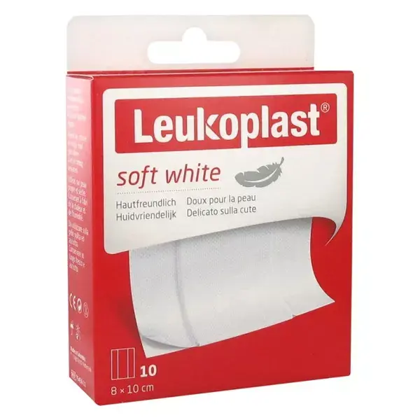 Leukoplast Soft White Pansement 10x8cm 10 unités