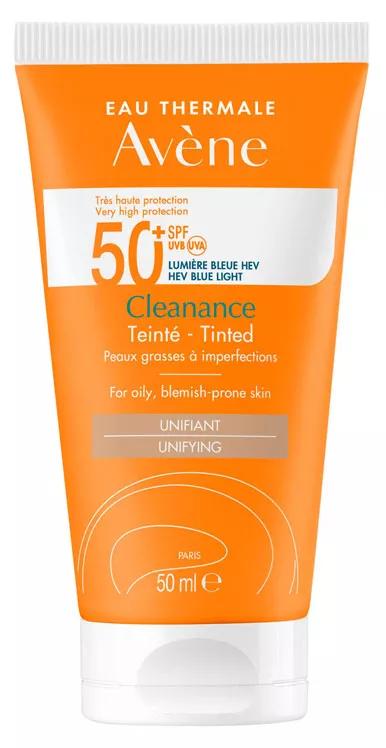 Avène Cleanance Crema Solare SPF50+ con Colore 50 ml