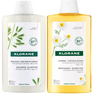 Klorane Oatmeal Shampoo 400 ml + Chamomile Shampoo 400 ml