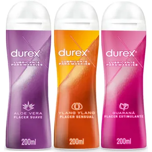 Durex Play Lubricantes Aloe Vera + Ylang Ylang + Guaraná 3x200ml