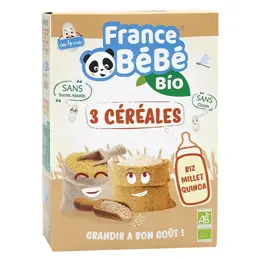 France Bébé Nutrition 3 Céréales en Poudre Riz Millet Quinoa +4m Bio 200g