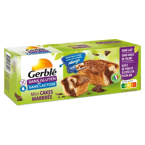 Gerblé Sans Gluten & Sans Lactose Mini Cakes Marbrés 200g